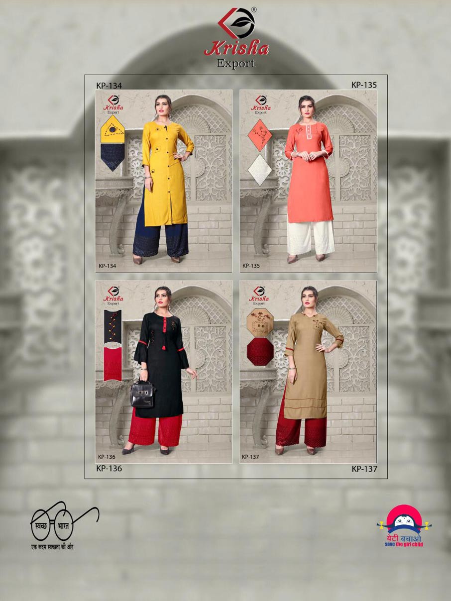 Plazzo World Krisha Export Embroidery Kurti Sets Plazzo World Krisha Export Embroidery Kurti Sets